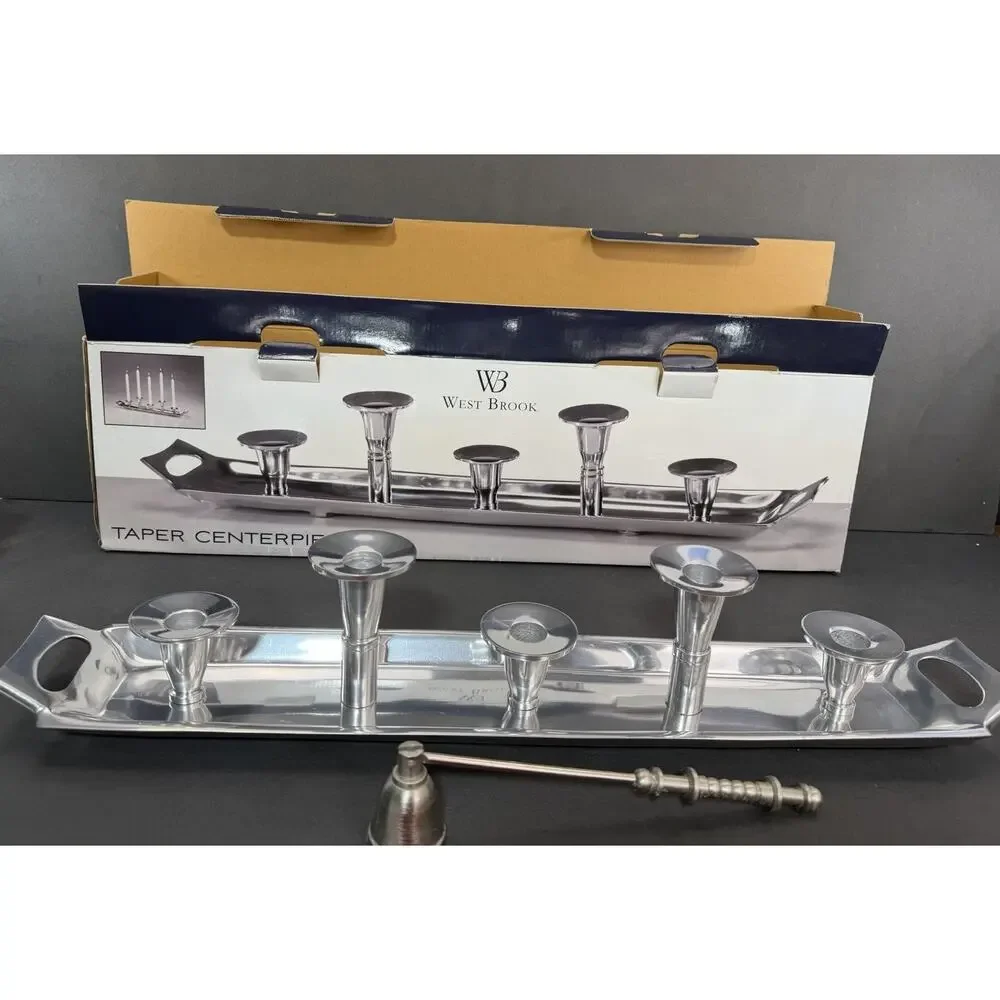 5 Candle Holder Silver-toned, made in India, Bed Bath & Beyond Centerpiece